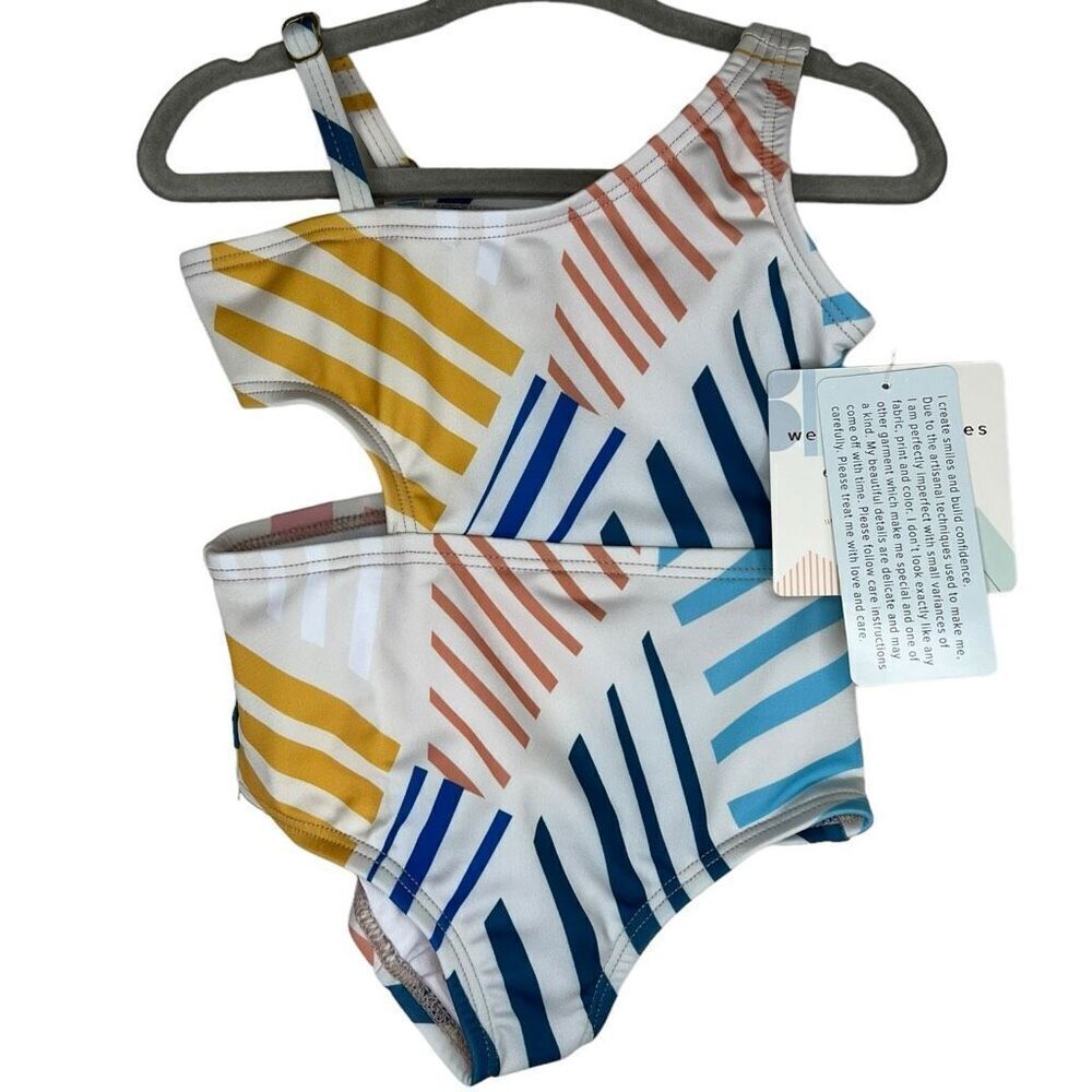 NEW Dot Dot Smile Abstract Cut Out One Piece Swuimsuit 2T